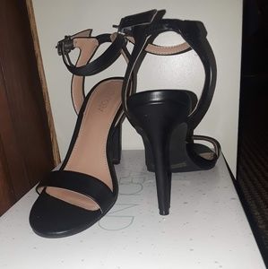 Black One Strap Heels
